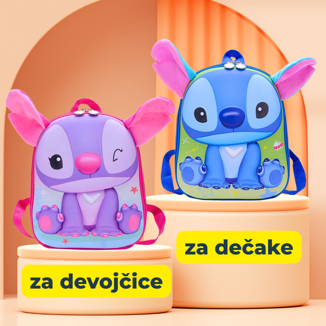 Stitch 3D pink ranac